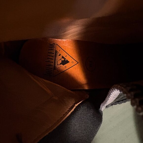 Womens John Fluevog Tall Black Leather Zip Maggie Bond Girl Boots Size 8 - Picture 16 of 16